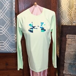 P-13 Under Armour Long Sleeve Shirt - pale lime (fits women's medium)